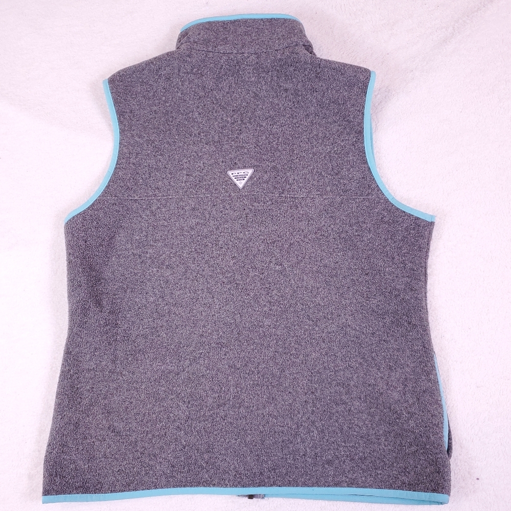 Columbia Sportswear Performance Fishing Gear Gray Fleece Vest - Picture 5 of 6